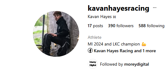 Kavan Hayes Racing - Social Media Marketing by Morey Digital