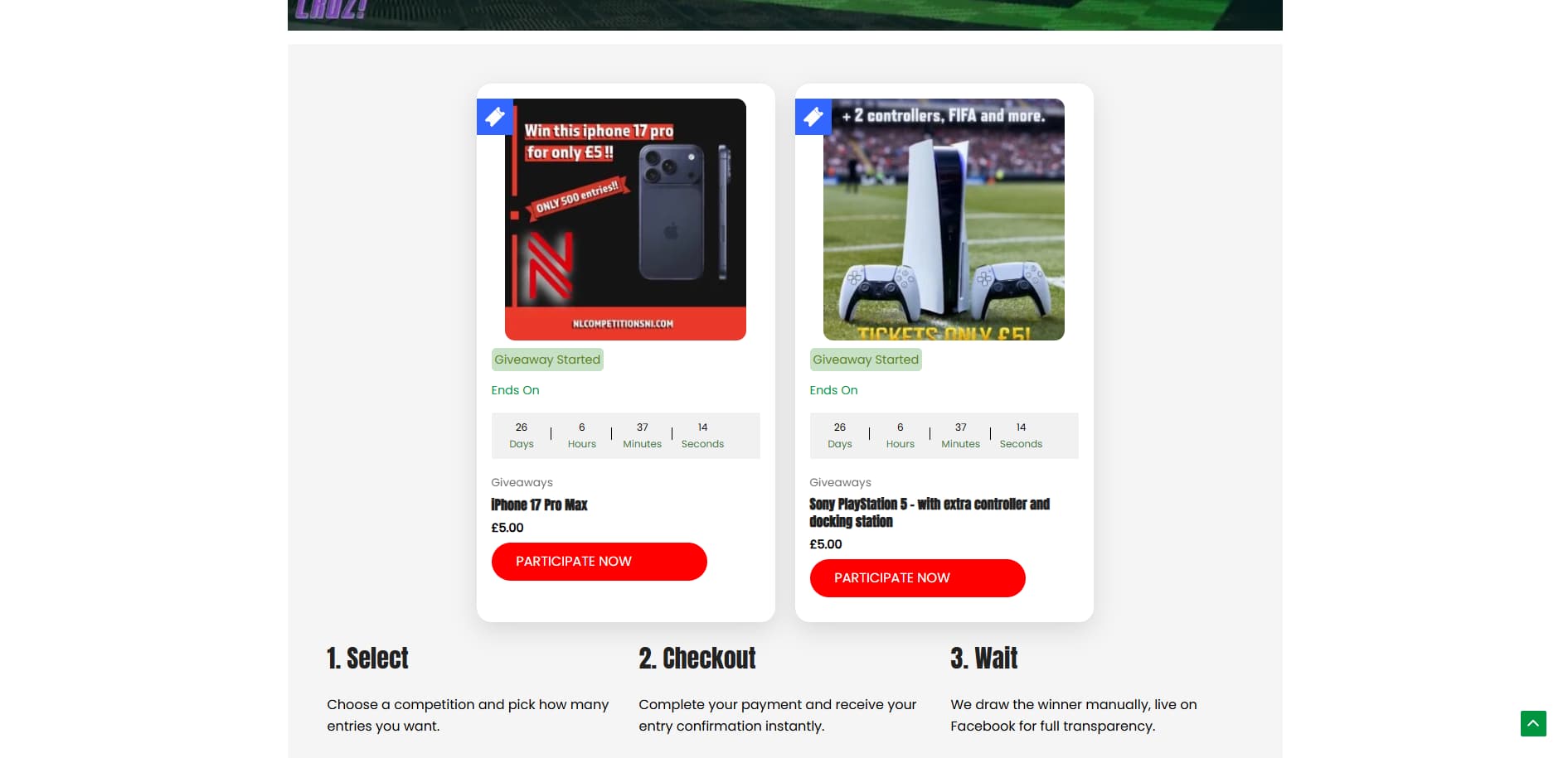NL Comps website design - Morey Digital portfolio project