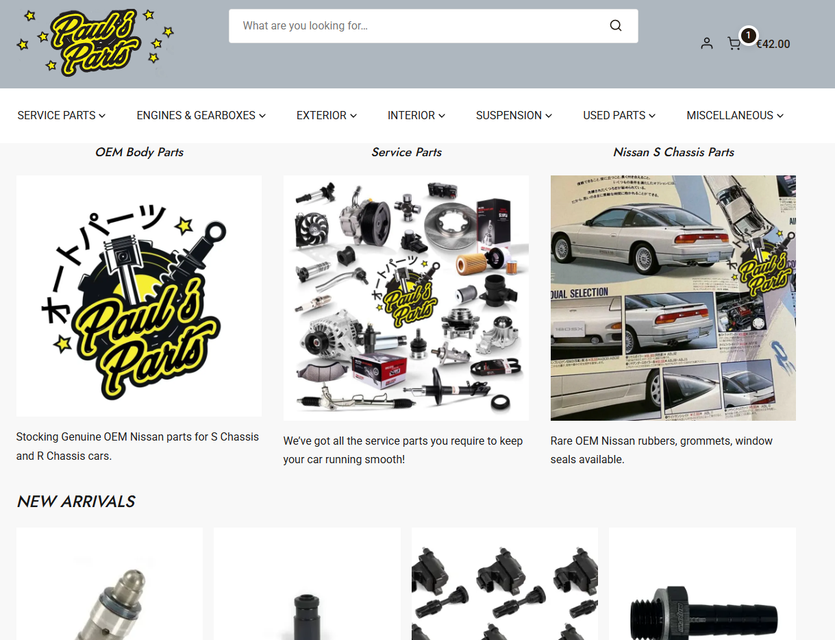 Paul's Parts - Website Improvements by Morey Digital