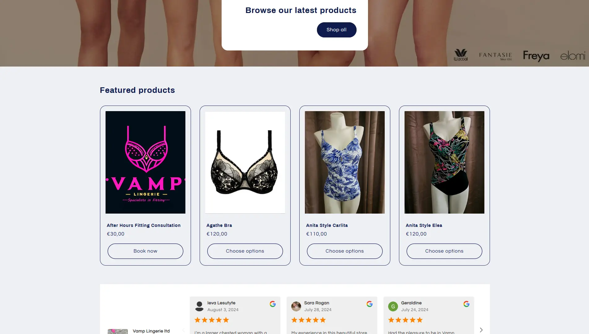 Vamp Lingerie Shopify store by Morey Digital